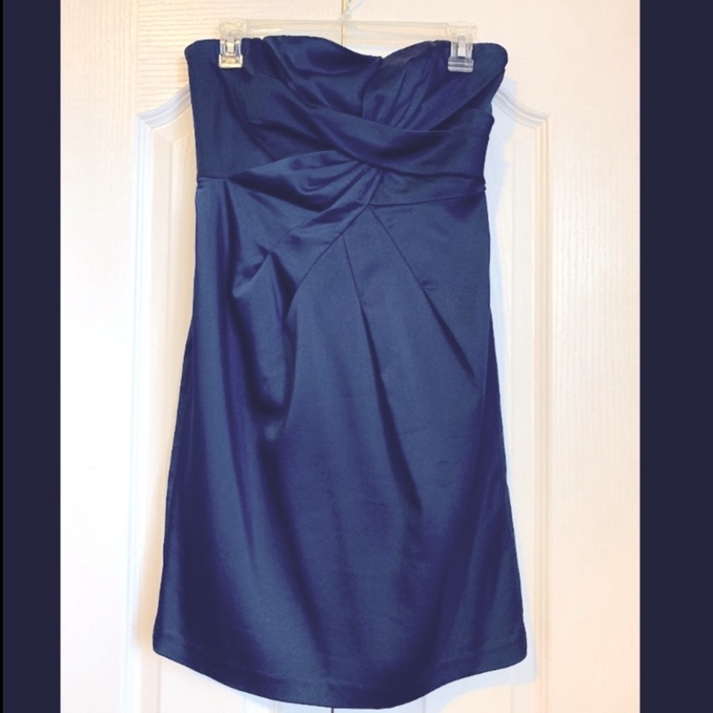 BCBG MaxAzria navy blue strapless cocktail dress
 Size 6